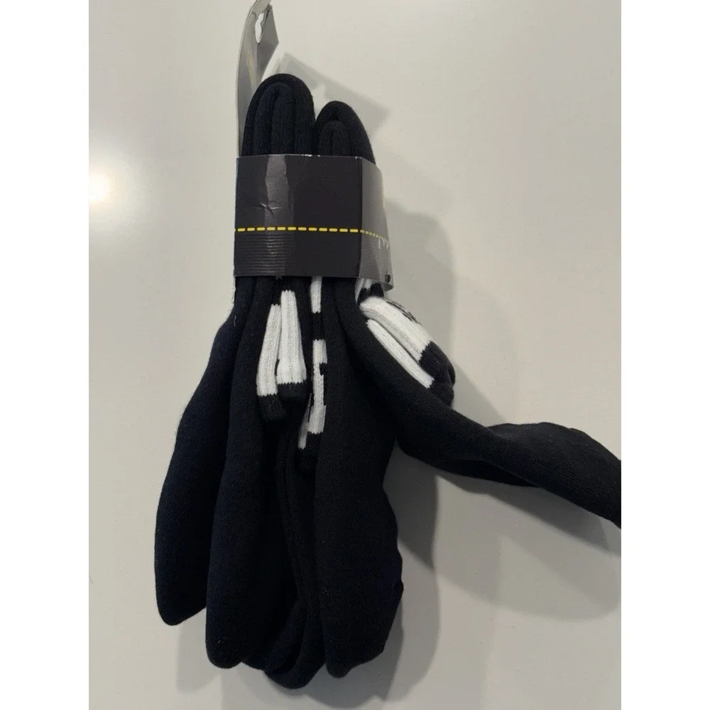 Dr Martens AD020001 Short Athletic Logo 3-Pack Socks Black Cotton M/L NWT